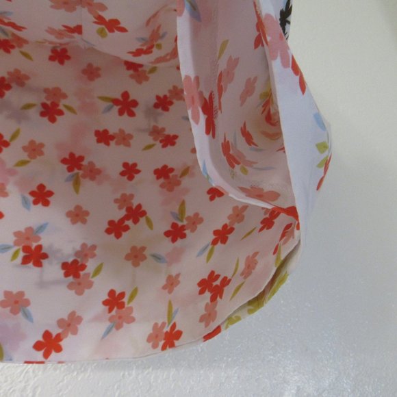 Tropical Floral Reversible Mini Skirt Sz M Flower - Picture 6 of 10